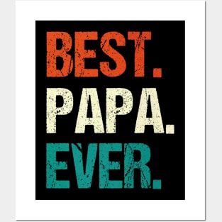 Vintage Best Papa Ever Father Day Posters and Art